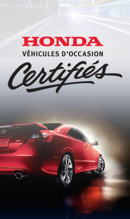 Honda véhicules d'occasion certifiés Honda occasion Montréal Honda occasion